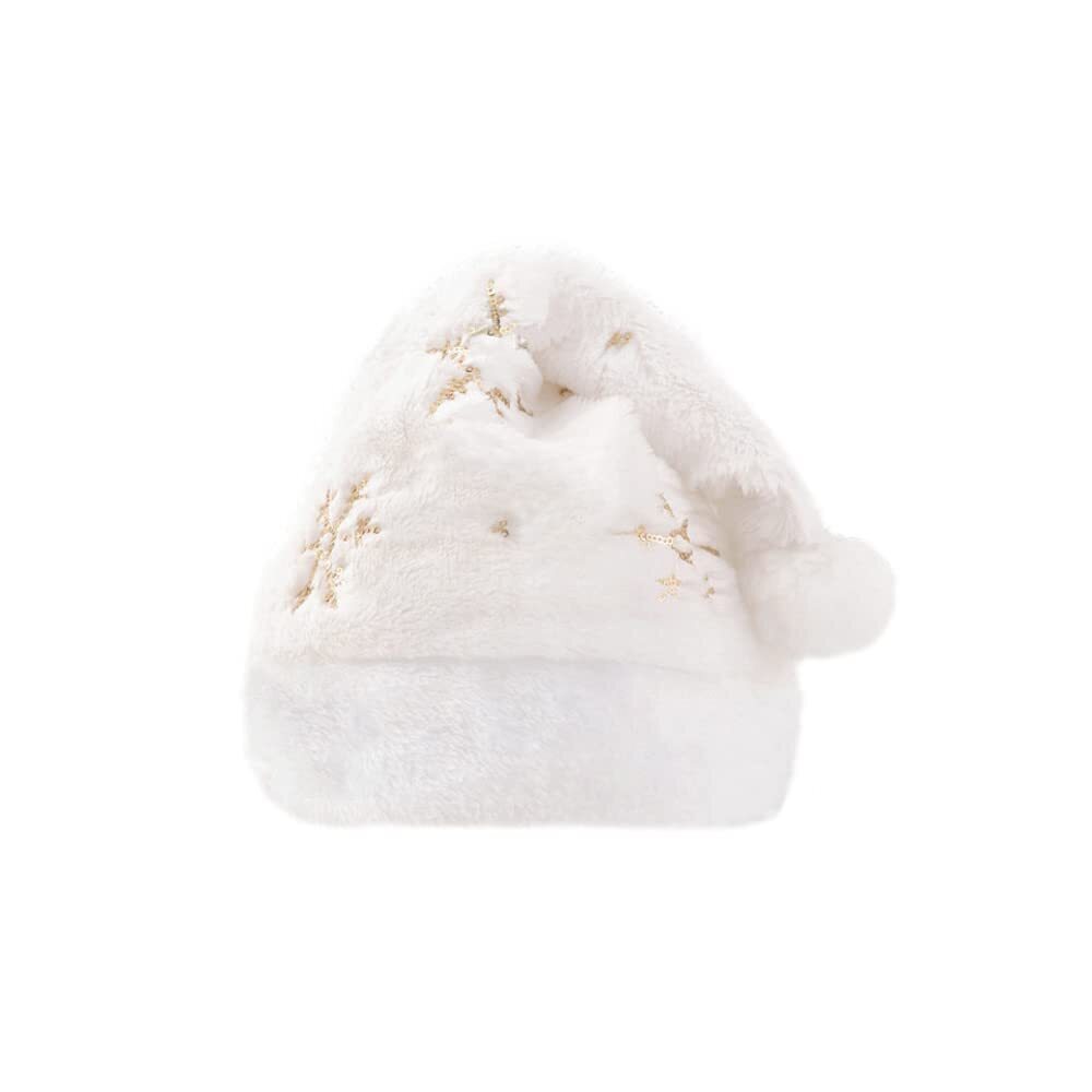 8326 Gold Santa Claus Hat for Adults, Unisex Velvet Cozy Xmas Holiday Hat